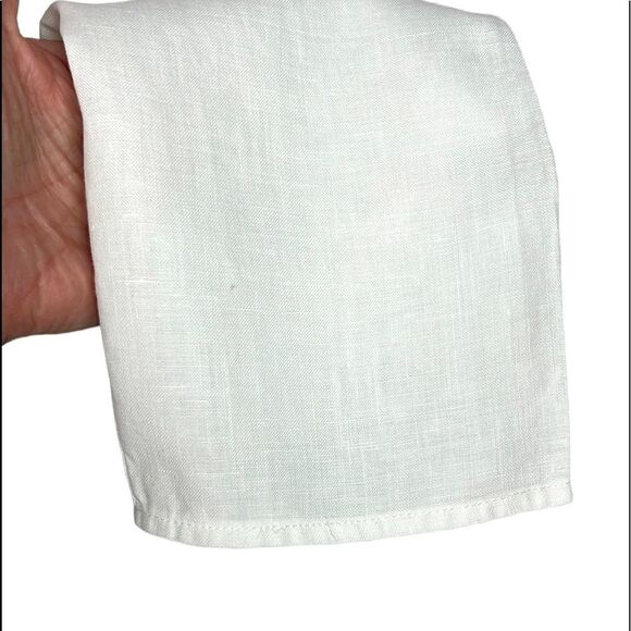 EDWARD Irish Linen White Embroidered Top Blouse Tunic 3/4 Sleeves Tie Neck sz S - Picture 4 of 13